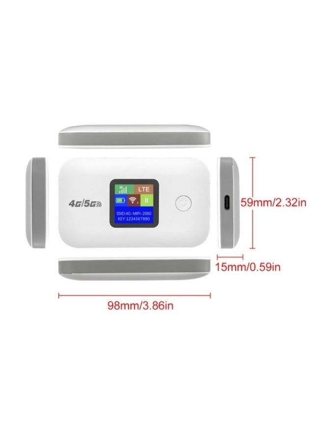 Portable Wireless Modem, Wireless Wi-Fi router Range Extender, 150Mbps 2100mAh Mobile Pocket WiFi Router with SIM Card Slot 4G/5G Wireless Router - Image 4